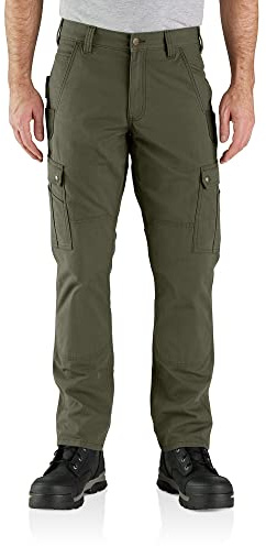 Carhartt Men's Relaxed Straight Ripstop Double-Front Cargo Pant, Basil, W36 x L30