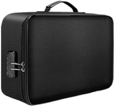 Acunny Scatola ignifuga per documenti,Scatola di ignifuga per documenti,Borsa per documenti espandibile con serratura - Organizzatore multifunzionale per raccoglitori di cartelle di viaggio per