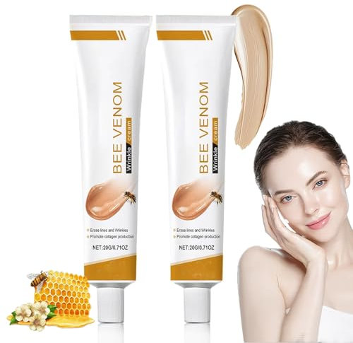 Crema per veleno d'api contro le rughe, crema antirughe immediata, Bee Venom, veleno d'api anti-invecchiamento, crema per le donne, veleno d'api anti-rughe, crema per il viso per tutti i tipi di pelle