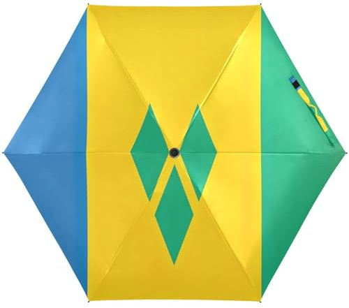 RPLIFE Umbrella for Sun, Lightweight Portable Umbrellas for Sun for Women, Travel Umbrellas for Sun, Saint Vincent Grenadines Flag
