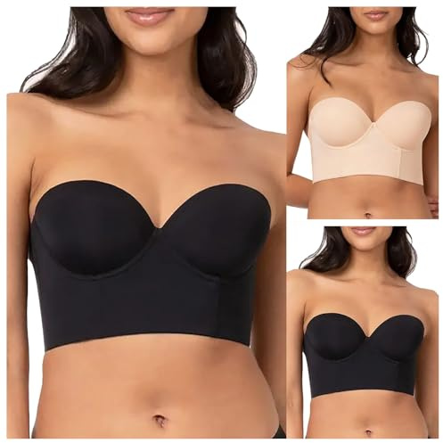 Générique Soutien-Gorge Dos Nu pour Femmes - Soutien-Gorge Invisible, sans Coutures légèrement doublé, Dos Ouvert à découpe Basse, Convertible en Soutien-Gorge Dos Nu Multiway Halter 2025
