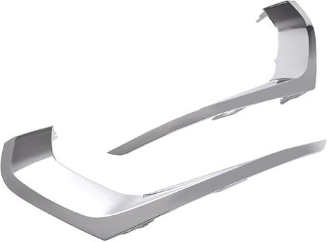 HECASA Pair Fog Light Molding Compatible with 2018-2021 Chevy Chevrolet Traverse Front Fog Lamp Trim Replacement for GM1038214 GM1039214 Left & Right Side Silvery