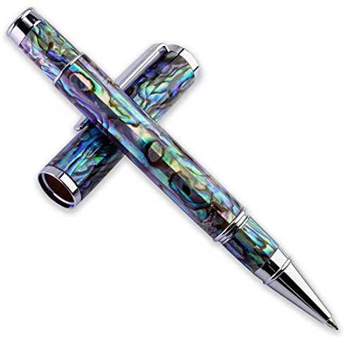 LACHIEVA LUX Abalone Shell Rollerball Pen, Luxury Gift for Men & Women