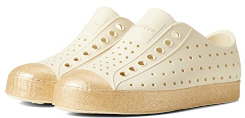 Native Shoes Women's Jefferson Water Shoe, White Champagne Bling, 18.0 cm