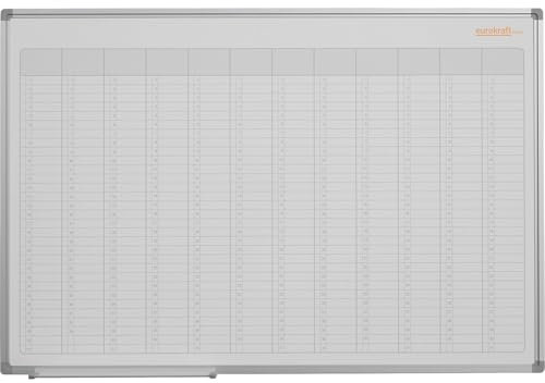 eurokraft | Jahresplaner | neutral | mit senkrechter Monatseinteilung | BxH 90x60 cm