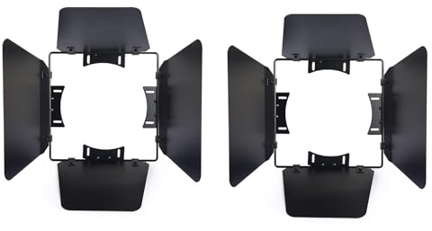 Door Adjuster Stage Lighting Line Adjuster, Par Lighting Barn Door Line Mask, Light Adjustment Accessories, Suitable for a Variety of Caliber 20cm ± 1cm Fixtures DIY Retrofit (2pack)