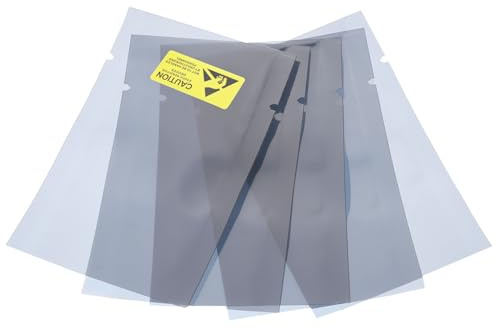 sourcing map Anti Static Bags Shielding Bag 100pcs 2.4x3inch(6x8cm) Open Top with Labels for Hard Drive HDD SSD