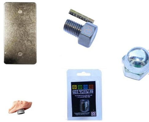 5 x D5 Geocache gömställsset – skruv hattmutter nano snigel geocaching paket