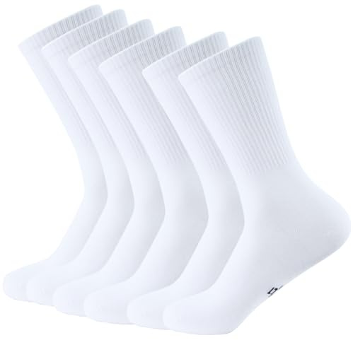 Balseti 6 Pares Calcetines de Deporte Finos Media Caña para Hombre y Mujer | 85% algodón, frescos y transpirables para deporte, trabajo y uso diario. Disponibles en tallas 35-47
