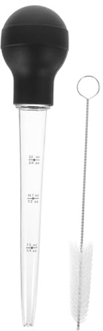 LIGIGWASH Silicone Seasoning Pump Kitchen Oil Dropper for Barbecue Tools Turkey Baster Drip Oil Seasoning Tube Silicone Material for Outdoor Cooking Random Style