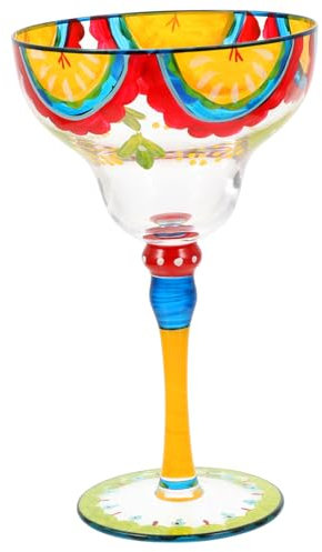 FUNOMOCYA Copa de Margarita Pintada Decorativa 1 Pieza Cristalería de para Fiestas