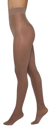 Sarah Borghi Fit 40 Collant Donna 40 Denari Velato, Calze a Compressione Graduata, Riposanti, in Lycra con Tassello in Cotone e Cucitura Piatta, Made in Italy (camel, 4)