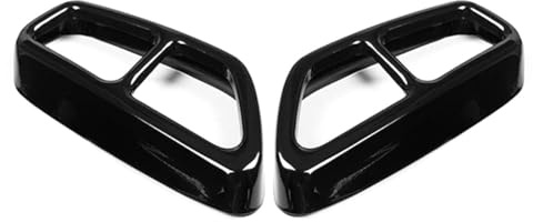 YannnnV12 Tapa de Salida de Tubo de Escape para silenciador de Sonido para BMW 5 Series G30 G31 2017-2018,Embellecedor de la Tapa del Tubo de Escape del silenciador de Cola,A-Black