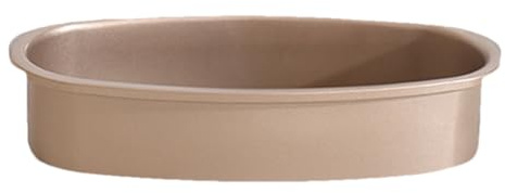 Tortiera ovale – Grande teglia da forno, resistente al calore, vassoio antiaderente | Teglia ovale multiuso per torte di compleanno, pagnotta, pane, polpettone, casseruole, pasticcini e dessert