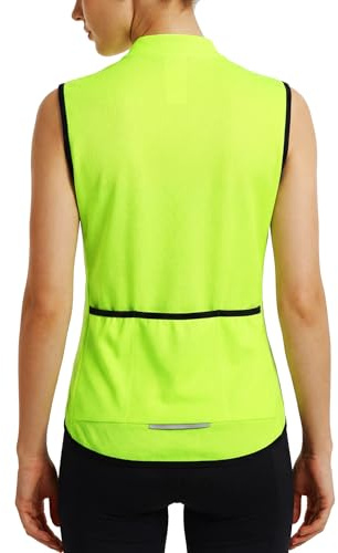 qualidyne Women’s Sleeveless Cycling Jersey, Full Zip, Quick-Dry Breathable Lightweight Knit, 3 Rear Pockets