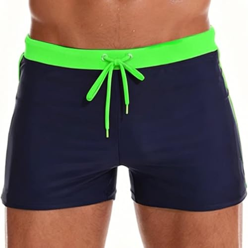 Smatstyle Bañador Hombre Transpirable Bañador Natacion Corto de Secado Rpido Traje de Baño Repelente al Agua con Forro de Malla y Cordn Ajustable para Playa Piscina y Vacaciones