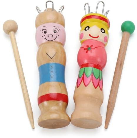 2PCS French Knitting Set, Handheld Knitting Spool, Beginner Knitting Kit for Craft Practice, Portable French Knitting Tools with Knitting Needles, Creative DIY Craft Supplies for Craft Enthusiasts