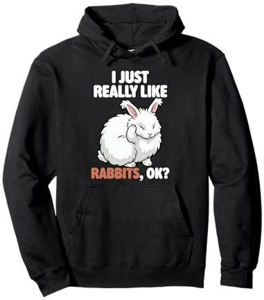 J'aime Vraiment Les Lapins Ok Animal English Angora Rabbit Sweat à Capuche