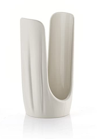 Guzzini - Tierra, Portabicchieri in Plastica Riciclata - Bianco Latte, ø9,5 x h18,5 cm - 197600156