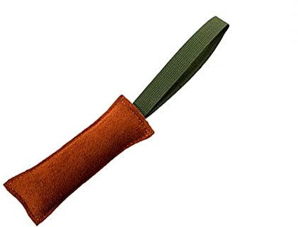 DONGKER Beisswurst für Hunde, Leder Hund Zerrspielzeug, 20/30/40 cm Lange, Hundespielzeug mit Nylon Handschlaufe zum Training, Tauziehen und Zerrspiele