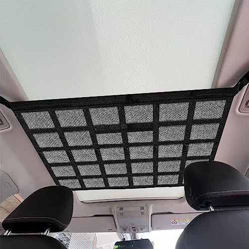 FGen Gepäcknetz Auto für Aufbewahrung,mit Einstellbar,Multifuntionales Autositz Ablagenetz,für die Meisten Fahrzeugtypen(90x65cm), 20230704