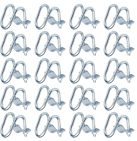 20 PCS Cross Pipe Clamp Connector Fits 1/2 EMT Conduit, Greenhouse Fitting