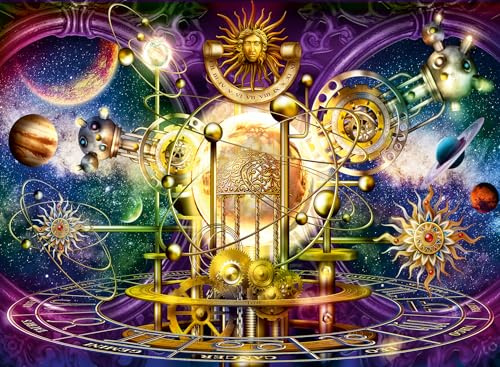 Ravensburger - Puzzle 500 Piezas Sistema Solar Dorado | Puzzle 500 Piezas Adultos | Rompecabezas Adultos Y Niños De 14 Años O Más | Regalos para Niños 14 Años O Más | Mide 49x36cm