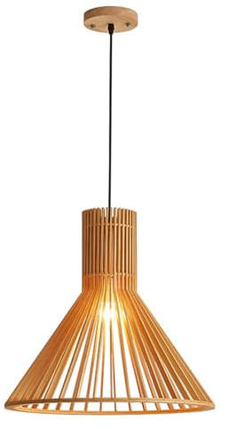 WJIHUYU Luminaires Suspendus en rotin, Panier d'éclairage de Plafond Boho tissé à la Main, Lustre en rotin à dôme tissé, Abat-Jour, Grande Lampe Suspendue en Osier pour îlot de Cuisine