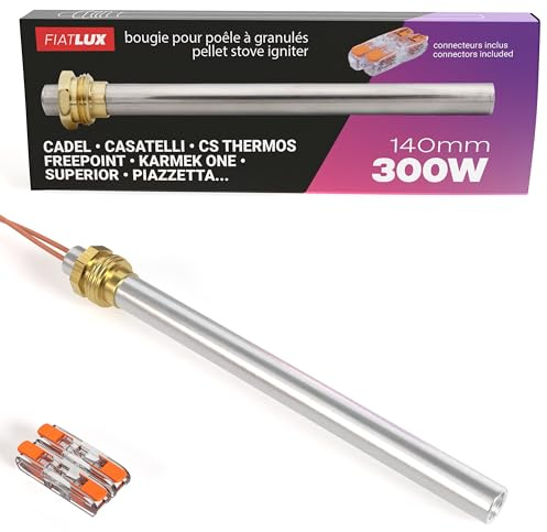 Bougie de poêle à granulés 300W - 140mm - diamètre 9,9mm