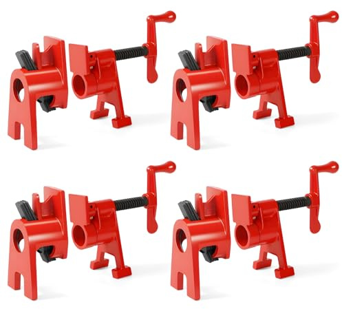 FIFIBANG 4 Pezzo Morsetto a Vite per Tubi, 3/4 Morsetti a Tubo da Falegname, 26,5mm Morsetti per Tubi. di Legno Morsa, Morsetti a Sgancio Rapido Clamp Wood, Tubi. di Legno Morsa