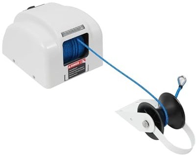 SMTYXS Treuil D'ancre Électrique for Bateau 45 Lb/25 LB, Kit De Guindeau for Marin 12 V, Télécommande Et Support for L'ancrage La Descente Performances Puissantes(45LBS Anchor Winch)