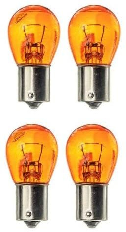 Netagon Automotive 4 x 581 PY21W Car Bulb – Indicator Bulbs 12V 21W BAU15S, Orange | PY21W Bulbs for Turn Signal Car Lights - 4 - Pack
