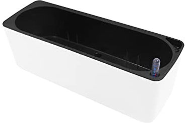 CANDeal Fioriera rettangolare autoirrigante da 40 cm, con indicatore del livello dell'acqua, scatola da giardinaggio per finestre, vaso decorativo