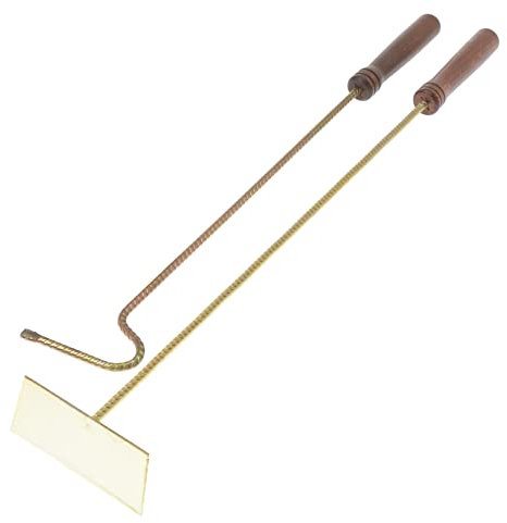 Aqbau® Serviteur de cheminée 2 pièces avec tisonnier et grattoir à cendres - Accessoire de cheminée moderne - Ustensile de cheminée