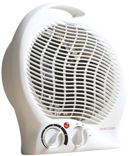 Daewoo 2000W Fan Heater, Upright Fan Heater, Automatic Safety Cut Out, 2 Heat Settings, Variable Thermostat, Power Indicator, Fan Only Setting, Carry Handle, Instant Heat, Ideal For Small Rooms