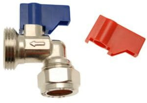 hep® Washing Machine, Dishwasher Appliance Valve Tap 15mm x 3/4 Angle Valve