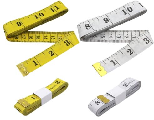 WUSJCOF 2 Bandes Double Face Flexible Ruban à Mesurer avec Bouton, Ruban de Mesure pour Ménages Artisans Couturiers (200cm/79 Pouces)