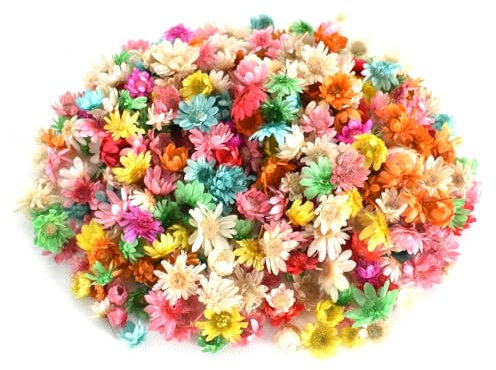 200 Flores Secas Pequeñas y Delicadas, Mini Flores Secas Naturales, Flores Prensadas para Resina, Velas, Fabricación de Jabón y Manualidades ((Color Claro))