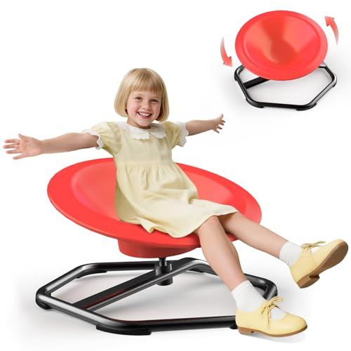 TERRAMUS Carrousel Chaise pivotante à 360° pour enfant, équipement de jeu, tabouret pivotant pour entrainer la coordination physique et l'équilibre, jouet à capteur d'autisme pour garçons et filles