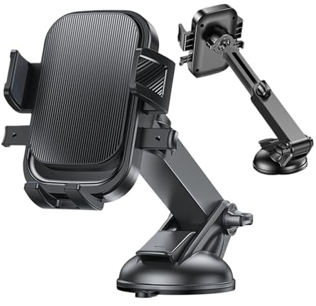 Genérico Soporte para Teléfono Móvil,Soporte para Teléfono con Ventosa - Base De Sujeción para Smartphone En Parabrisas O Salpicadero del Coche Y Viajes