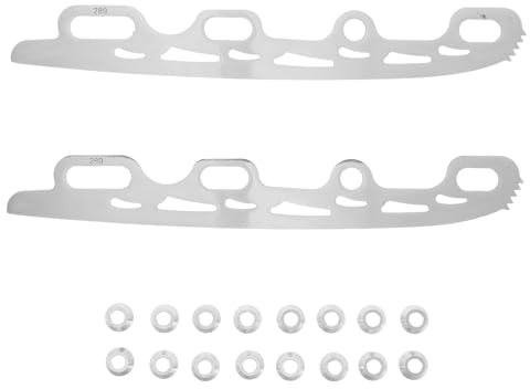 BUGUUYO 1 Paio di Lame Intercambiabili per Pattinaggio Artistico, Lame per Pattini da Ghiaccio in Acciaio Inossidabile, Accessori di Ricambio Professionali per Pattini da Ghiaccio E Roller, 11,4 X 1,6