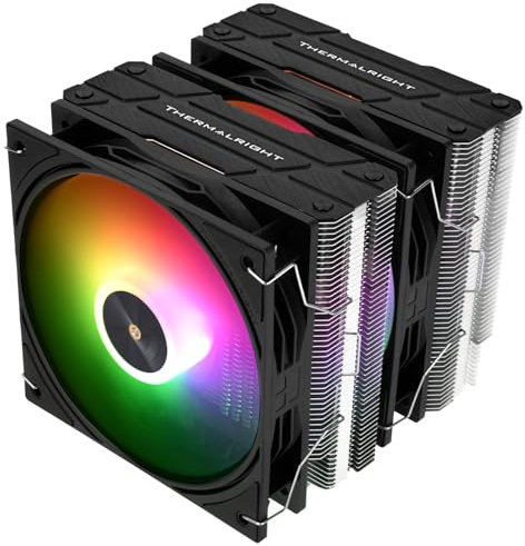 Thermalright Peerless Assassin 120 ARGB Svart V3 CPU-luftkylare, 6 värmepipor, dubbel CPU-fläkt, svart topplock, för AM4/AM5, Intel LGA1851/1700/115X/1200