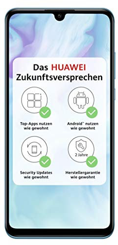 HUAWEI P30 lite Dual-SIM Smartphone Bundle (6,15 Zoll, 128 GB ROM, 4 GB RAM, Android 9.0) Peacock Blue + SD Karte [Exklusiv bei Amazon] - DE Version