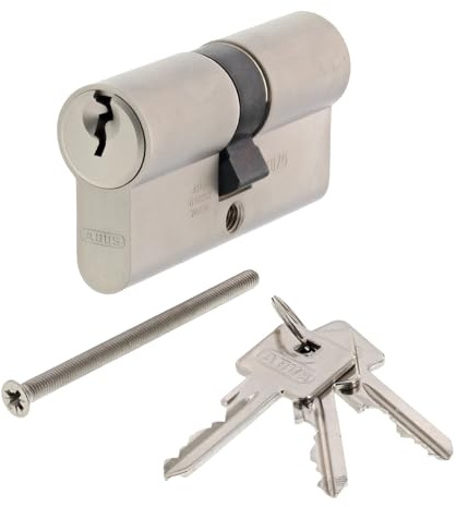 ToniTec Set aus einem Abus Türschloss Schließzylinder A93 + ToniTec Schloss Pflegespray Doppelzylinder 40/50 mm