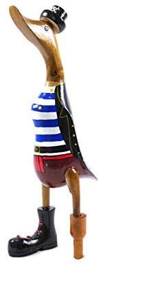 Dekoente aus Holz, 35 cm – Pirat