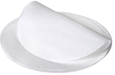 XHNFCU 150 Hojas 20 cm(8 Pulgada) Papel de Hornear Papel Antiadherente Horno Papel Redondo, para Hamburguesas, hornear pasteles, Sartén, Freidora De Aire(20 cm)
