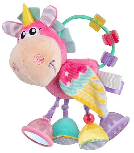 Playgro Unicorn Clip Clop Activity Rattle Pink - Nurturing Developmental Toy for 3+ Months - The Ultimate Fusion of Teething & Early Engagement - Baby's First Rattles with a Delightful Unicorn Design