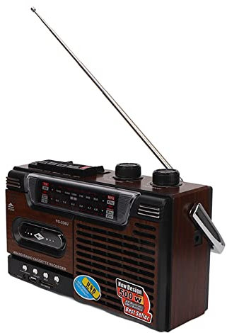 Kassettenspieler AM, Signal Noiseless Support FM Radio Starke Speicherkarte und Tragbarer USB-Recorder UK-Stecker 220 V