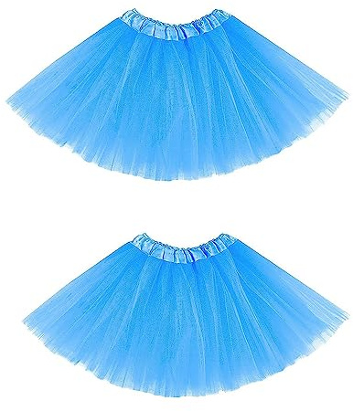 RY-EALY Niños Tótem Falda de Ballet Poncho Tul elástico 3 Tier Disfraz Hada Princesa Danza Rendimiento Carnaval Halloween Año Nuevo Vestido de Fiesta 2-8 años（Azul Claro）