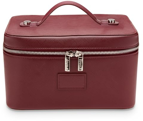 ETOILE - Vanity Case Burgundy - Stylish Travel Makeup Bag Organizer with Dividers